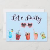 Laten we de zomervakantie Soiree houden Kaart (Voorkant)
