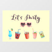 Laten we de zomervakantie Soiree houden Raamsticker (Vel)