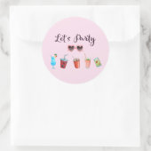 Laten we de zomervakantie Soiree houden Ronde Sticker (Tas)
