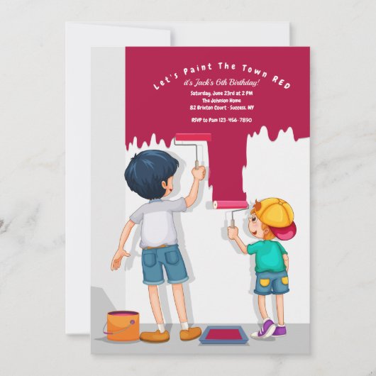 Laten we de zondag van de stad verven. kaart (Voorkant)