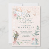 Laten we Deel-Tea Bridal  Alice in Wonderland Kaart (Voorkant)