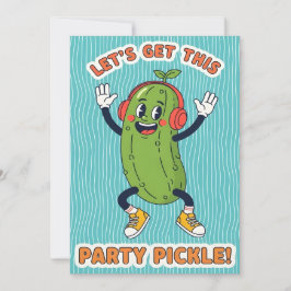 Laten we deze feestelijke augurk komische groentel bedankkaart