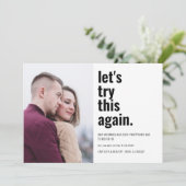 Laten we deze foto opnieuw proberen De datum wijzi Save The Date (Staand voorkant)