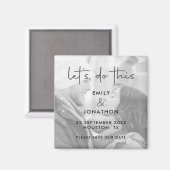 Laten we deze foto zwart-wit gebruiken om de datum magneet (Voorkant / Achterkant)