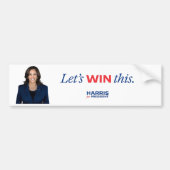 Laten we deze Harris winnen voor president 2024 Bumpersticker (Voorkant)