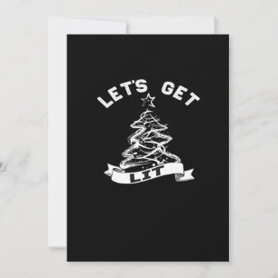 Laten we deze kerst dronken worden Leuk grapje Voo Feestdagenkaart