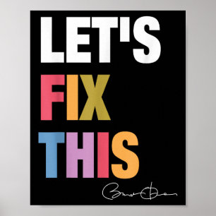 Laten we deze Obama 2028 retro politieke verklarin Poster