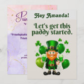 Laten we deze paddy aan de praat krijgen - St. Pat Kaart (Voorkant / Achterkant)