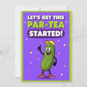 Laten we deze Par-Tea grappige augurk woordgrap ca Bedankkaart