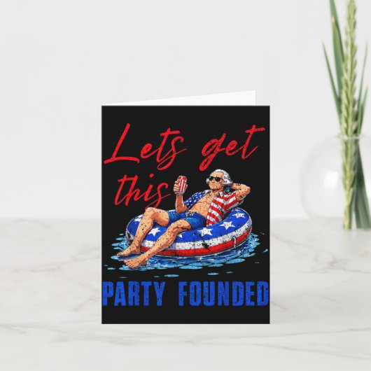 Laten we deze Party Founded Pool Float USA 4 juli Kaart (Voorkant)