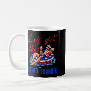 Laten we deze Party Founded Pool Float Usa 4 juli Koffiemok