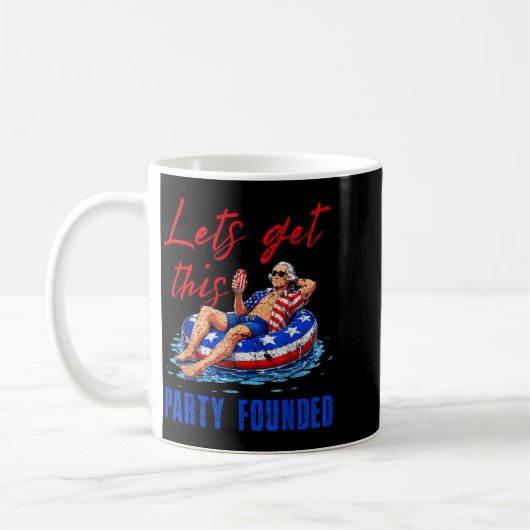 Laten we deze Party Founded Pool Float Usa 4 juli Koffiemok (Links)