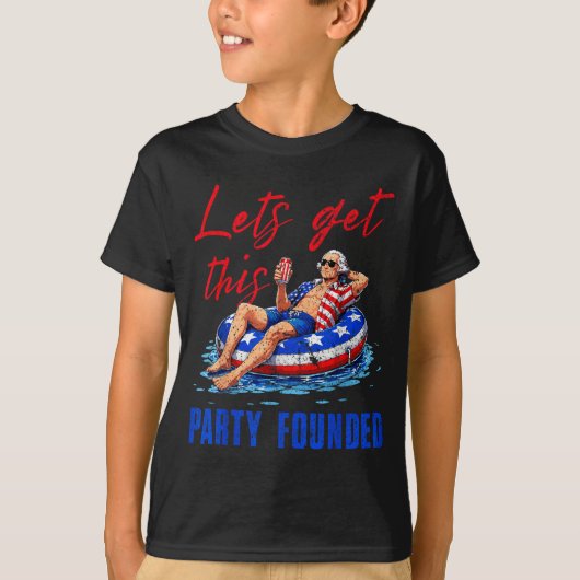 Laten we deze Party Founded Pool Float Usa 4 juli T-shirt (Voorkant)