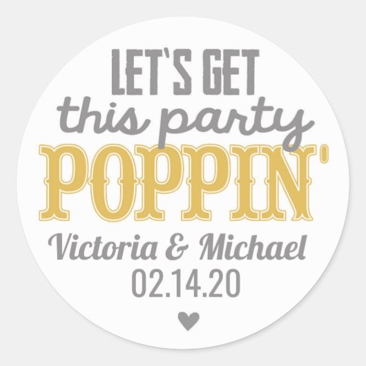 Laten we deze party poppin Stickers halen (Voorkant)