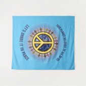 Laten we deze planeet delen in ☮ wandkleed (Voorkant (horizontaal))