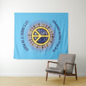 Laten we deze planeet delen in ☮ wandkleed (In Situ (horizontaal))