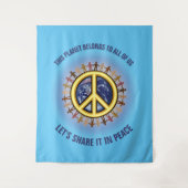 Laten we deze planeet delen in ☮ wandkleed (Voorkant)