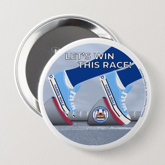 Laten we deze race winnen! Button (Voorkant /achterkant)