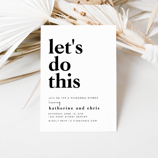 Laten we deze repetitie diner uitnodiging Sjabloon