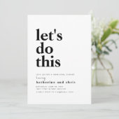 Laten we deze repetitie diner uitnodiging Sjabloon (Staand voorkant)