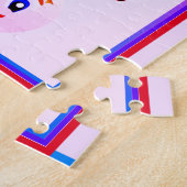 Laten we deze roze blauwe puzzel doen (Zijkant)