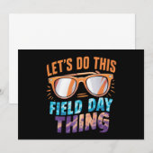 Laten we deze veld dag doen zonnebril leraar kaart (Voorkant / Achterkant)