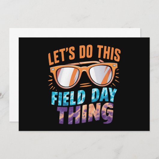 Laten we deze veld dag doen zonnebril leraar kaart (Voorkant / Achterkant)