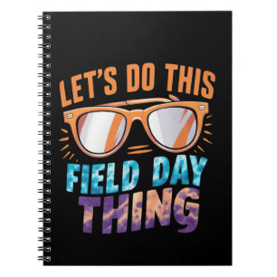 Laten we deze Velddag doen Zonnebril Leraar Notitieboek