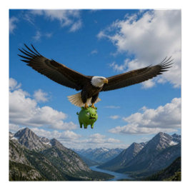 Laten we die vervelende varkens te pakken krijgen! perfect poster