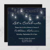 Laten we Dinner Mason Jar Lichten Vieren Kaart (Voorkant / Achterkant)