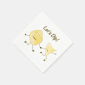 Laten we dippen! (Cartoon aardappel & tortilla chi Servet (Hoek)