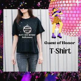 Laten we Disco Ball Black verjaardag vieren T-shirt
