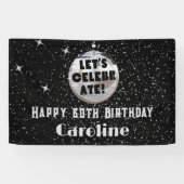 Laten we Disco Ball vieren 60 JAAR Verjaardag Spandoek (Horizontaal)