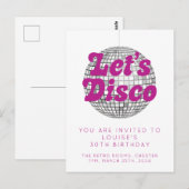 Laten we Disco Feestje Uitnodiging (Voorkant / Achterkant)