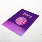 Laten we Disco Neon Bachelorette feesten Folie Uitnodiging (Gedraaid)