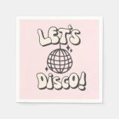 Laten we Disco Party Roze servet (Voorkant)