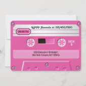 Laten we Disco Retro Cassettebandje verjaardagsfee Kaart (Achterkant)