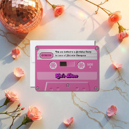 Laten we Disco Retro Cassettebandje verjaardagsfee Kaart