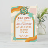 Laten we Disco, Retro Verjaardag Kaart (Staand voorkant)