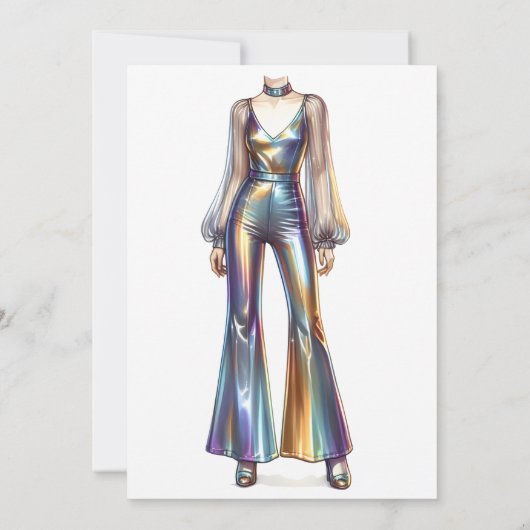 Laten we Disco Retro verjaardagsfeest vieren Kaart (Achterkant)