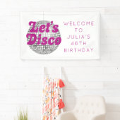 Laten we Disco Verjaardag/Bachelorette Spandoek (Insitu)
