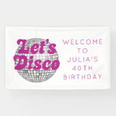 Laten we Disco Verjaardag/Bachelorette Spandoek (Horizontaal)