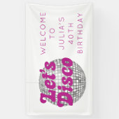 Laten we Disco Verjaardag/Bachelorette Spandoek (Verticaal)