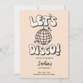 Laten we disco verjaardagsfeestcrème gebruiken kaart (Voorkant)