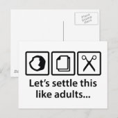 Laten we dit als volwassenen regelen... briefkaart (Voorkant / Achterkant)