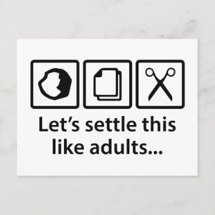 Laten we dit als volwassenen regelen... briefkaart