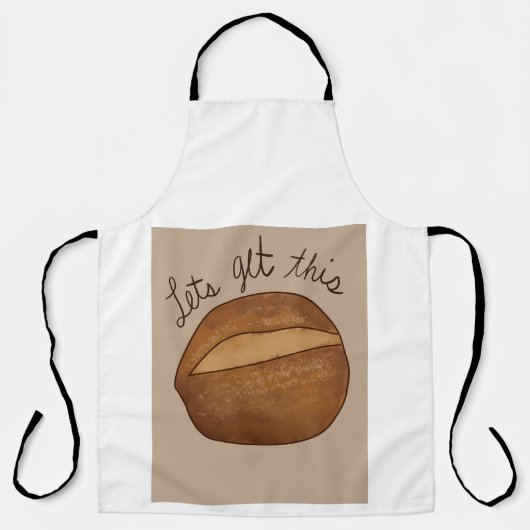 Laten we dit brood krijgen Apron Schort (Voorkant)