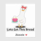 Laten we dit brood krijgen - Grappige eend, gans S Sticker (Vel)