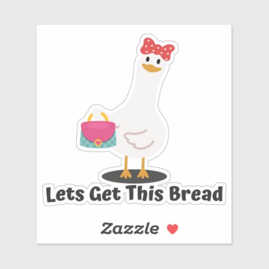 Laten we dit brood krijgen - Grappige eend, gans S Sticker (Vel)