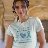 Laten we dit diabetesbewustzijn van november blauw t-shirt